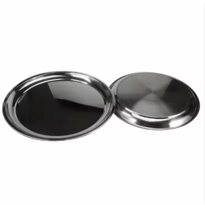 stainless steel tray plate round apple tray