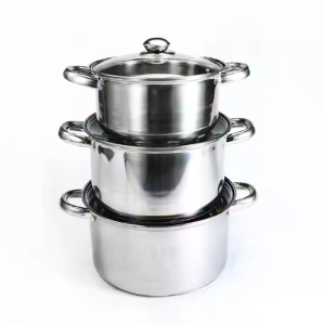 stainless steel soup pot cookware set