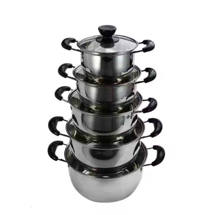 stainless steel stock pot cookware set