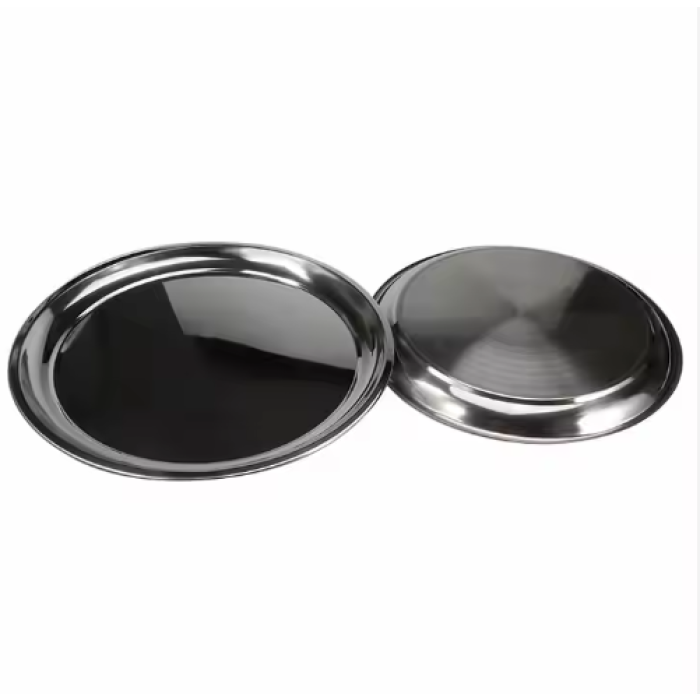 stainless steel tray plate round apple tray